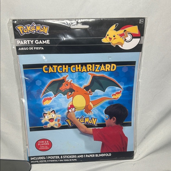 Pokemon Other - Pokémon Catch Charizard Kids Party Game 2014 Pin the Tail on The Donkey